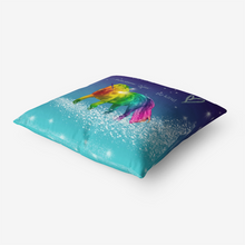 Charger l'image dans la galerie, Rainbow Pony Unicorn Premium Throw Pillow with Inspirational Words - ARTSY STYLE
