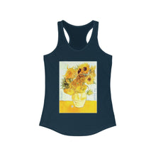 Load image into Gallery viewer, Van Gogh "Sunflowers" Women's Ideal Racerback Tank