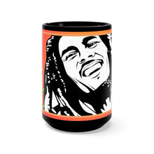 Charger l'image dans la galerie, Bob M. One Love w/ Flag Hearts - Black Mug 15oz (Lg) - ARTSY STYLE