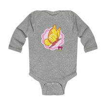 Load image into Gallery viewer, Infant Long Sleeve Bodysuit with Super B! The Try, Try Butterfly & tissue! - ARTSY STYLE