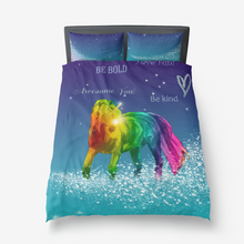 Load image into Gallery viewer, Magical Rainbow Pony Unicorn Duvet Cover - ARTSY STYLE