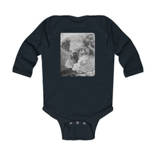 Charger l'image dans la galerie, "Joey" Koala Fine Art Infant Long Sleeve Onesie (B&W design)- Australian Disaster Relief - ARTSY STYLE