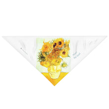 Charger l'image dans la galerie, Exclusive van Gogh "Sunflowers" Pet Bandana pour les amateurs d'art et de chiot partout!