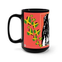 Charger l'image dans la galerie, Bob M. One Love w/ Flag Hearts - Black Mug 15oz (Lg) - ARTSY STYLE