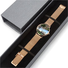 Charger l'image dans la galerie, Personalized Memorial Watch : Unisex Ultra-Slim (in silver, gold & black metal bands)