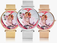 Charger l'image dans la galerie, 156. Contexte "Cœur biseauté" Arrière-plan: montre à quartz ultra-mince (avec indicateurs) Biseauté Heart & Rose