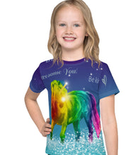 Load image into Gallery viewer, Rainbow Unicorn Girls T-Shirt All Over Print ver1 - ARTSY STYLE