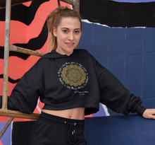 Cargar imagen en el visor de la galería, Crop Hoodie - Breath & Smiles Uplifting Reminder - ARTSY STYLE