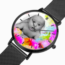 Charger l'image dans la galerie, 170. Montres d'amour Baby Rainbow - Montre à quartz en acier inoxydable ultra-mince (avec indicateurs)