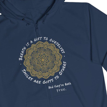 Cargar imagen en el visor de la galería, Crop Hoodie - Breath & Smiles Uplifting Reminder - ARTSY STYLE