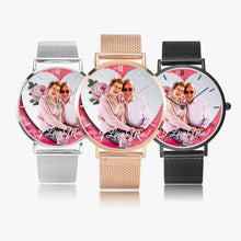 Charger l'image dans la galerie, 170. Contexte "Cœur biseauté" Contexte: Montre à quartz ultra-mince (avec indicateurs) Biseauté Heart & Rose