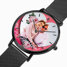 Charger l'image dans la galerie, 170. Contexte "Cœur biseauté" Contexte: Montre à quartz ultra-mince (avec indicateurs) Biseauté Heart & Rose