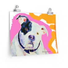 Charger l'image dans la galerie, Chien Art Imprimer Blanc Bully, Peinture de Suzanne