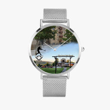 Charger l'image dans la galerie, Personalized Memorial Watch : Unisex Ultra-Slim (in silver, gold & black metal bands)