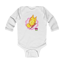 Load image into Gallery viewer, Infant Long Sleeve Bodysuit with Super B! The Try, Try Butterfly & tissue! - ARTSY STYLE