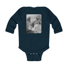 Charger l'image dans la galerie, "Joey" Koala Fine Art Infant Long Sleeve Onesie (B&W design)- Australian Disaster Relief - ARTSY STYLE