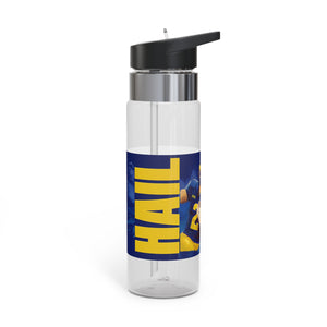 HAIL Football Fans!  Sporty Water Bottle 20oz / Fine Art Painting of Player