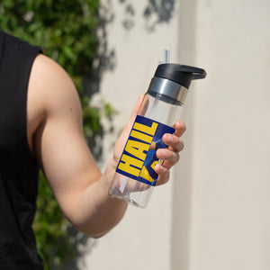 HAIL Football Fans!  Sporty Water Bottle 20oz / Fine Art Painting of Player