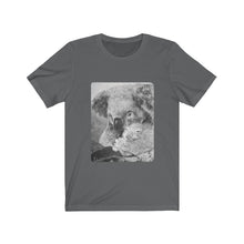 Load image into Gallery viewer, Koala Fine Art Unisex Tee, for any age... wonderful gift item! (b&amp;w version) - ARTSY STYLE
