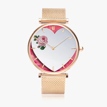 Cargar imagen en el visor de la galería, 156. Watches of Love New Stylish Ultra-Thin Quartz Watch (With Indicators) Beveled Heart &amp; Rose - ARTSY STYLE
