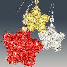 Cargar imagen en el visor de la galería, Sparkly Glam Earrings! For All Celebrations  (in red, silver &amp; gold)   **(free shipping on orders over $25!) - ARTSY STYLE
