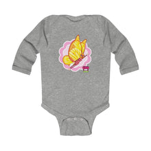 Load image into Gallery viewer, Infant Long Sleeve Bodysuit with Super B! The Try, Try Butterfly &amp; tissue! - ARTSY STYLE
