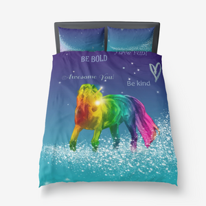 Magical Rainbow Pony Unicorn Duvet Cover - ARTSY STYLE