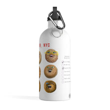 Charger l&#39;image dans la galerie, Fun, Eco-friendly, Stainless Steel Water Bottle  - Bagel Choir, NYC - ARTSY STYLE
