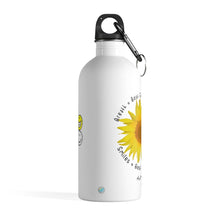 Cargar imagen en el visor de la galería, Uplifting Sunflower &amp; Smiles Stainless Steel Water Bottle - ARTSY STYLE
