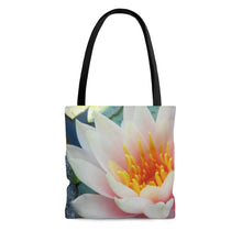Load image into Gallery viewer, Beautiful Water Lily AOP Tote Bag - Image from Brooklyn Botanic Garden, NYC - ARTSY STYLE
