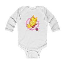 Load image into Gallery viewer, Infant Long Sleeve Bodysuit with Super B! The Try, Try Butterfly &amp; tissue! - ARTSY STYLE
