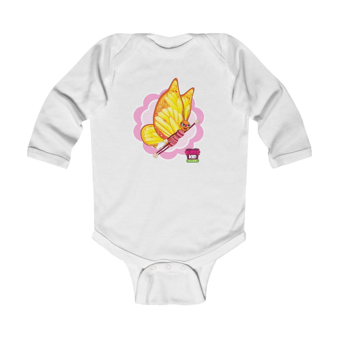 Infant Long Sleeve Bodysuit with Super B! The Try, Try Butterfly & tissue! - ARTSY STYLE