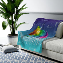 Cargar imagen en el visor de la galería, Magical Rainbow Unicorn Velveteen Plush Blanket - ARTSY STYLE
