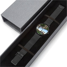 Cargar imagen en el visor de la galería, Personalized Memorial Watch : Unisex Ultra-Slim (in silver, gold &amp; black metal bands)
